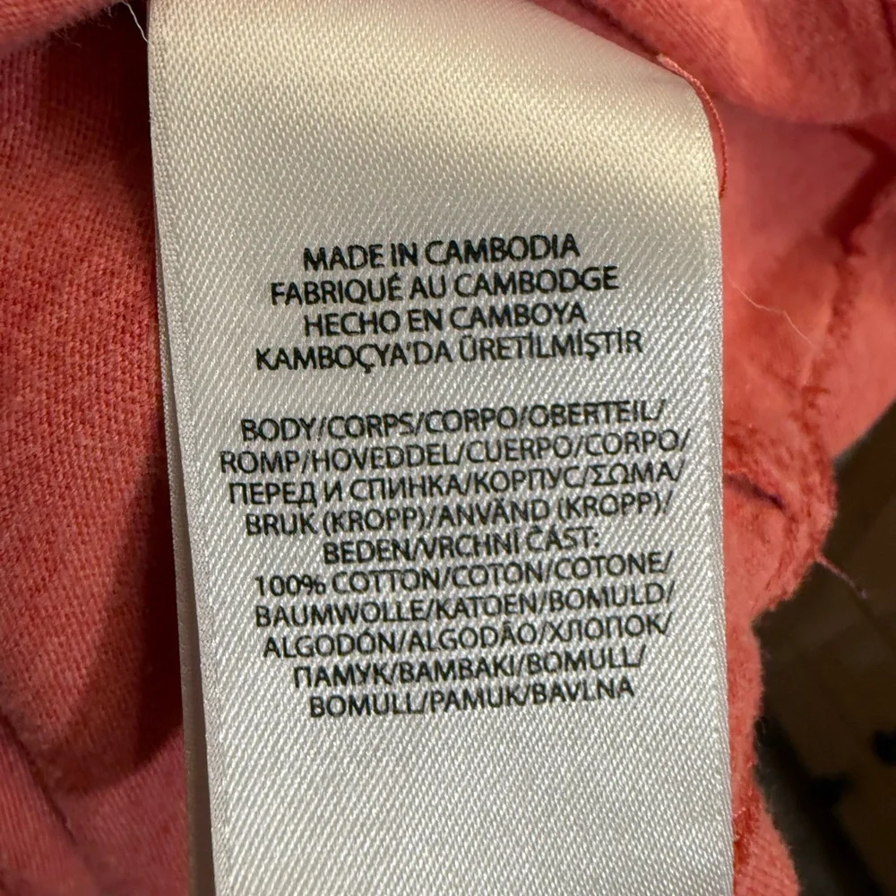 Polo by Ralph Lauren Coral Long Sleeve Tee Shirt Blue Pony logo XL
